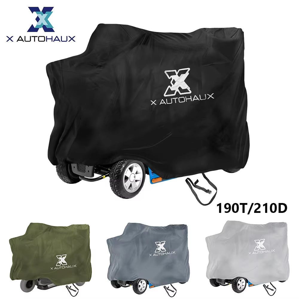 Mobility Scooter Cover Waterproof Rain Protection 190T 210D Polyester Protective Wheelchair Motorcycle Accessories