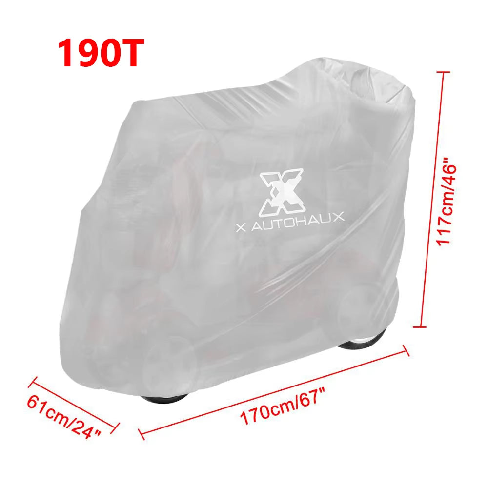 Mobility Scooter Cover Waterproof Rain Protection 190T 210D Polyester Protective Wheelchair Motorcycle Accessories