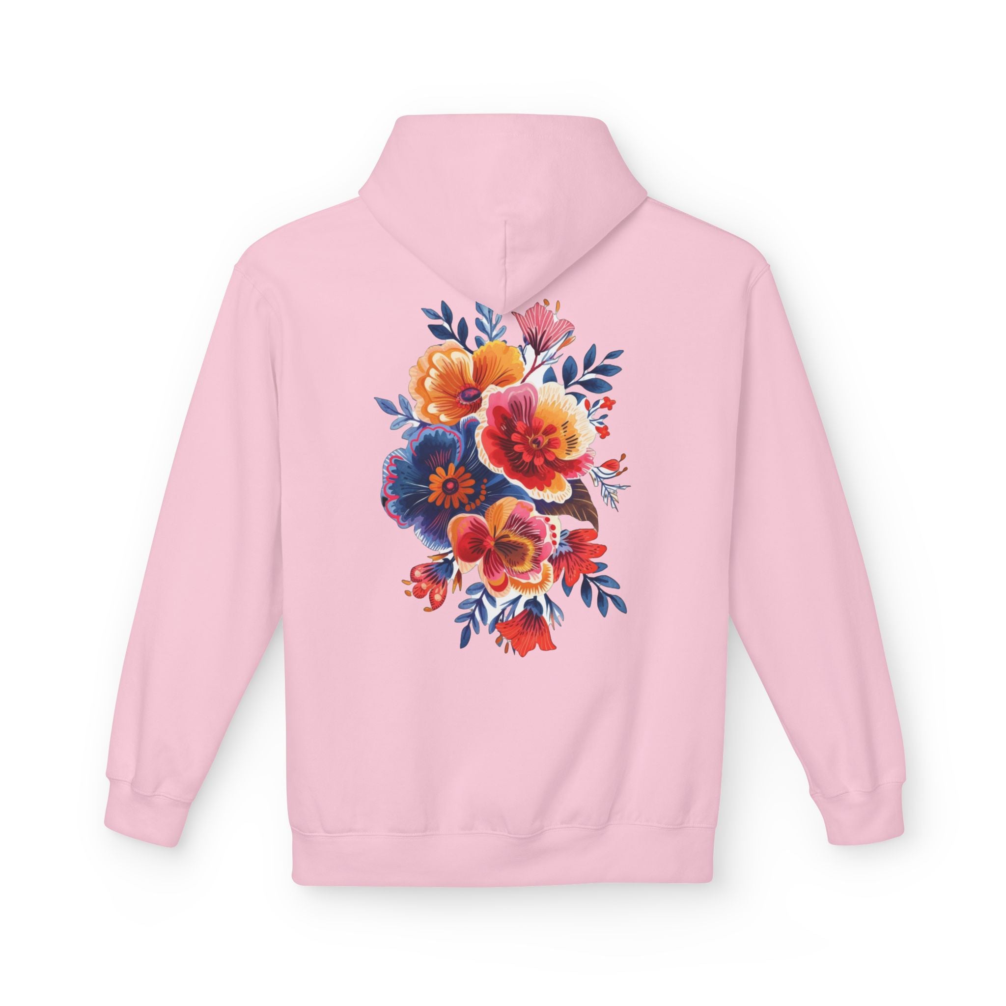 Boho Floral Fleece Hoodie — Bohemian Flower Design